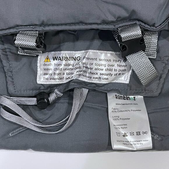 BambinOz PortaChair Gray Portable Packable Travel Highchair Infant Baby Child - Picture 8 of 9